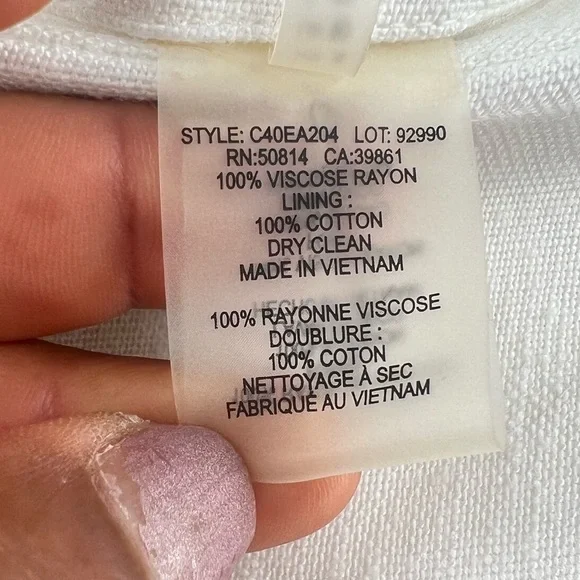 Elie Tahari white pants trousers size 6 - Picture 9 of 10